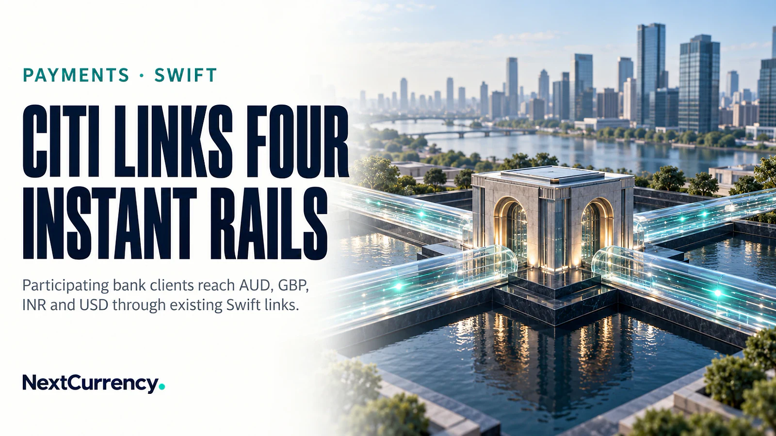 Citi Links Four Instant-Payment Rails Through Swift — editorial cover artwork