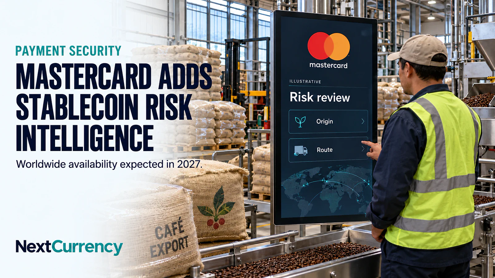 Mastercard adds risk intelligence to stablecoin payments — editorial cover artwork
