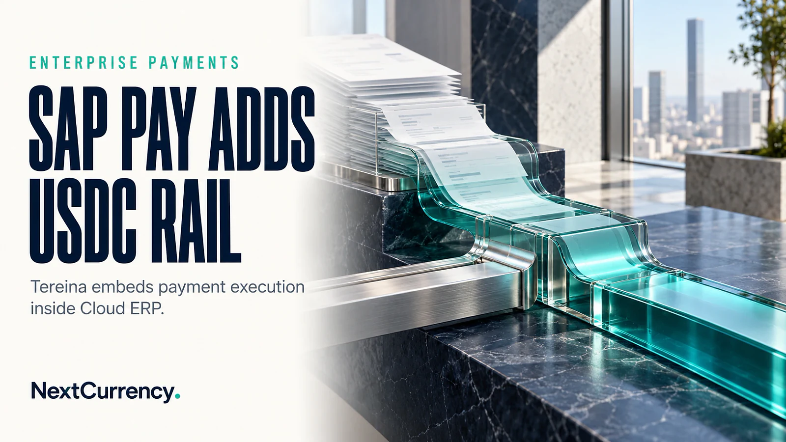 SAP Pay Brings USDC Into Cloud ERP Workflows — editorial cover artwork