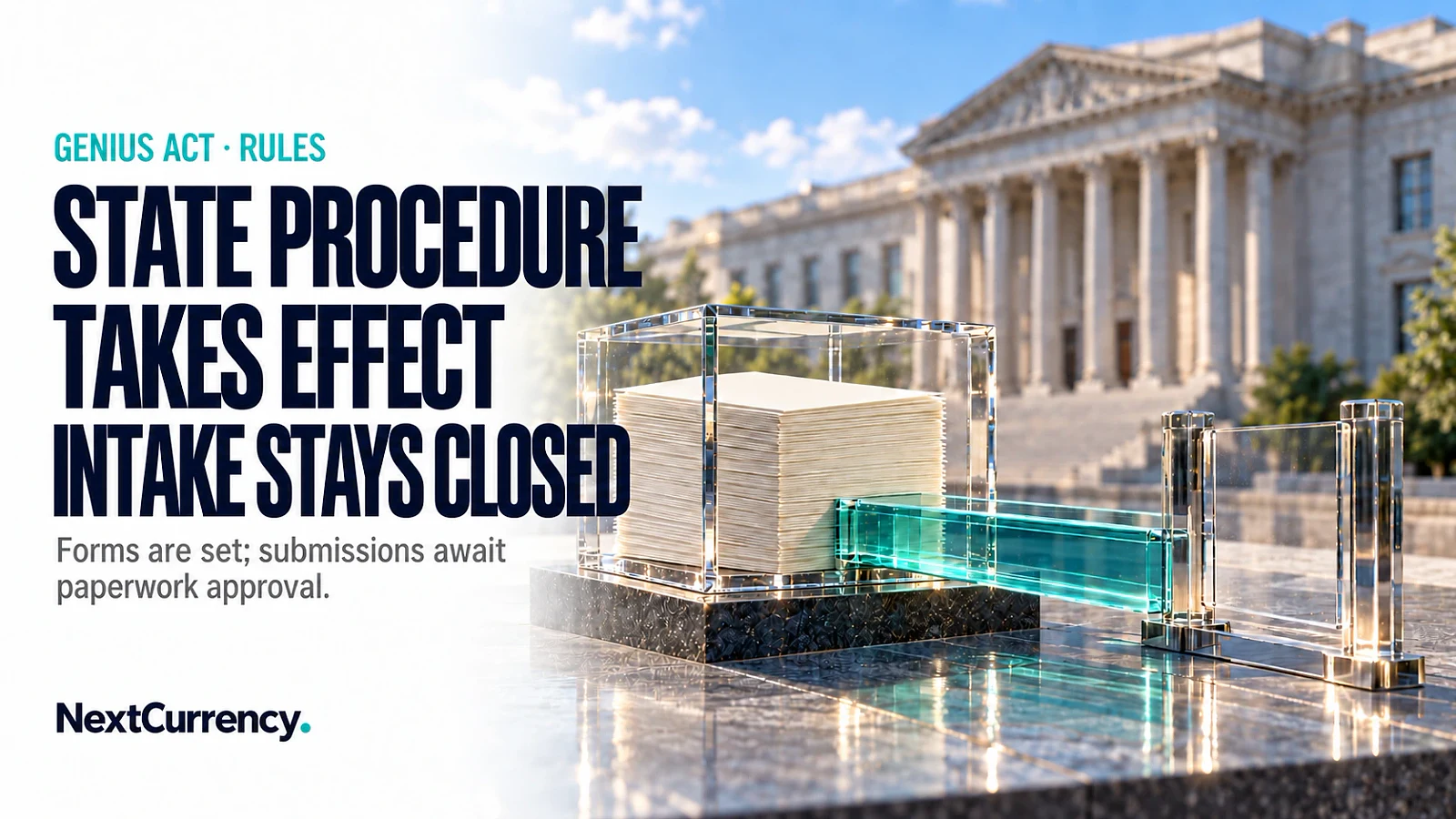 Treasury's State Stablecoin Certification Procedure Takes Effect — editorial cover artwork